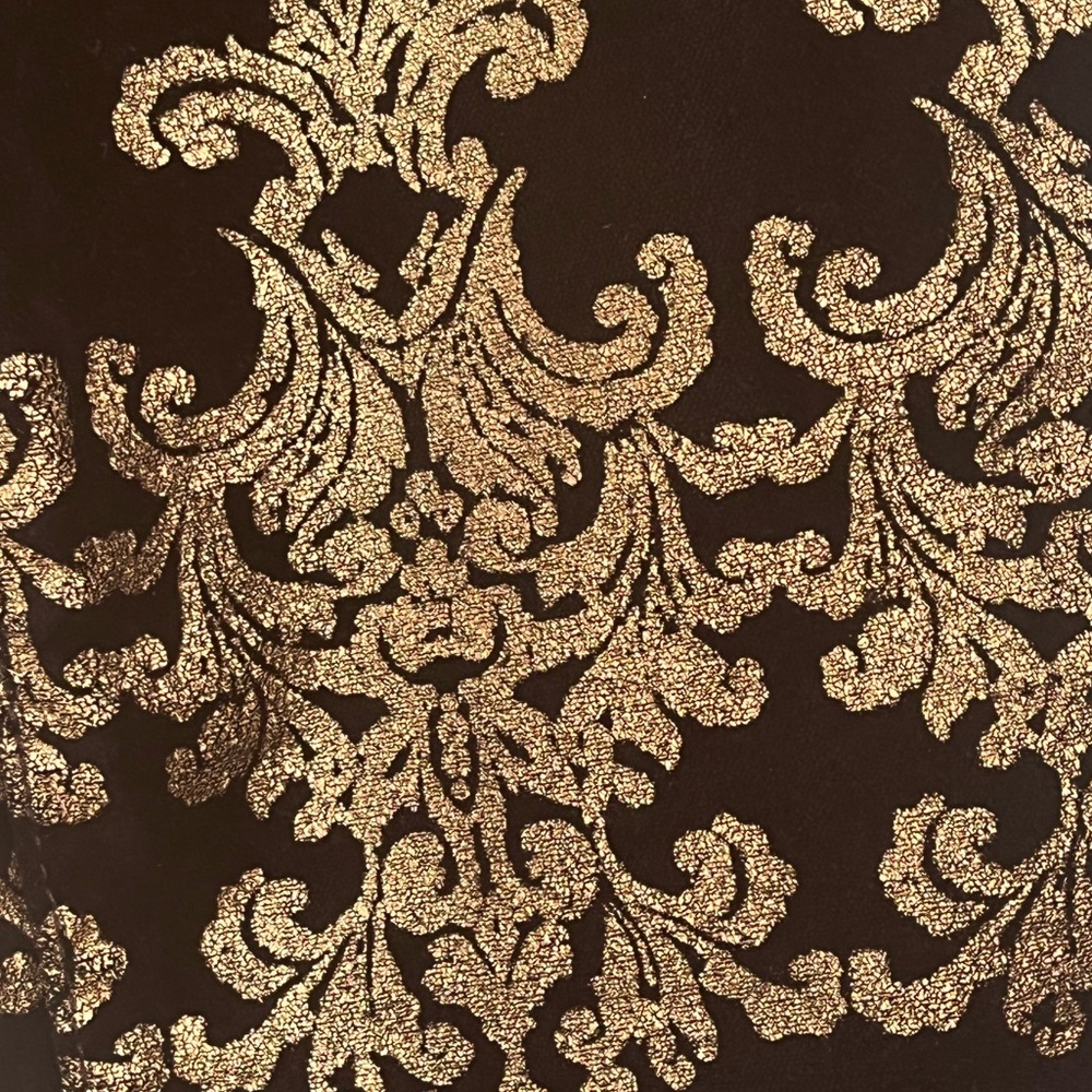 Velvet Stamped Gold Baroque print jeans, 7 For All Mankind - Picture 11 of 12